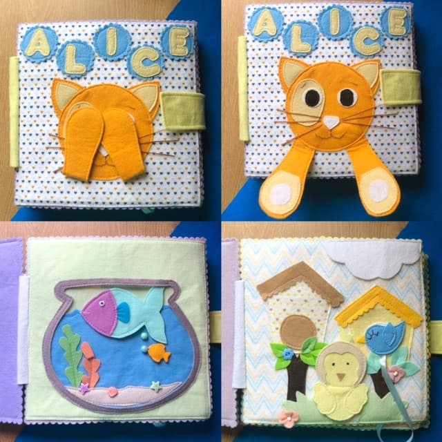 Livro Sensorial Personalizado Gatinho