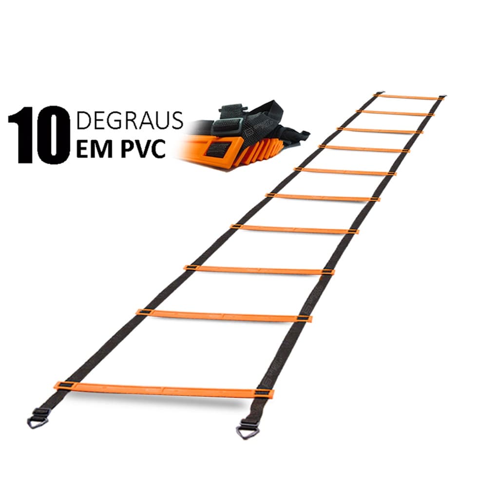 Escada Agilidade Rígida Para Treinamento Funcional - 10 Degraus