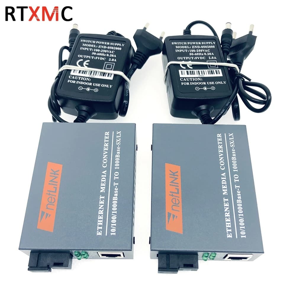 HTB-GS 03 Conversor De Mídia De Fibra Óptica A/B Gigabit 1000Mbps De 1 Par Único