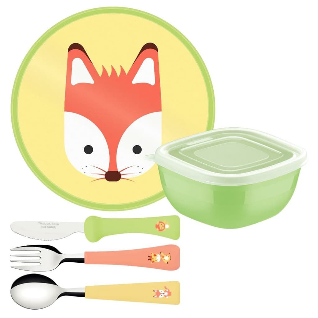Jogo Infantil refeicão Tramontina  Colorido 05 Peças