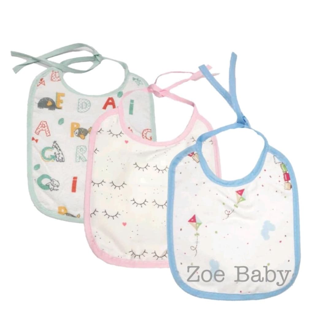 Kit 3 Babadores Plastificado  - Sortidos para Bebê usar na Introdução alimentar / Papinha