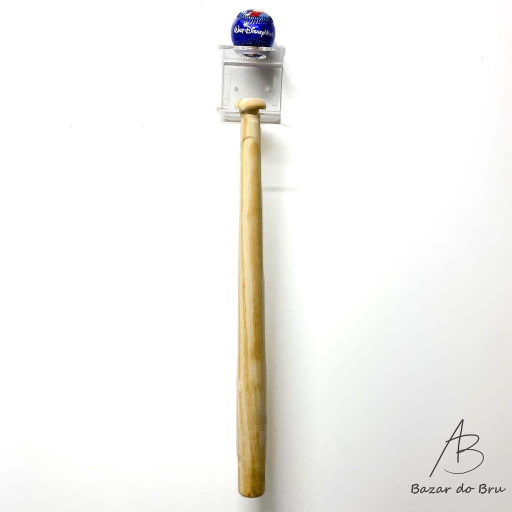 Suporte de Parede Expositor Para Taco e Bola De Baseball / Tennis