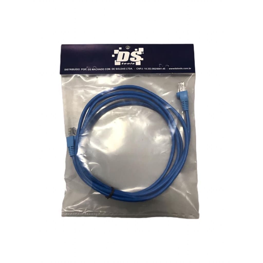 Cabo de Rede Patch Cord Cat 5 - RJ-45 - 3 Metros - DS Tools