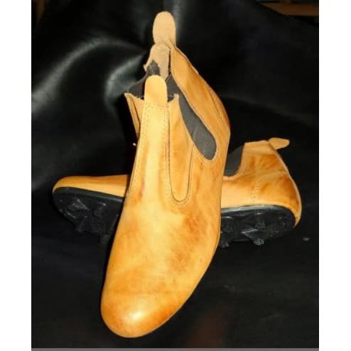 Chuteira Futebol Travas Artilheiro Bota Botina Couro Legitimo