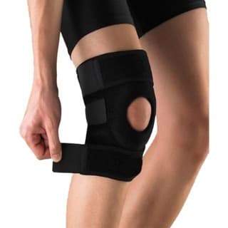 kit Joelheira Par Unidade Articulada Reforçada Ortopedica  Crossfit  Ajustável Preta Alivio de Dor