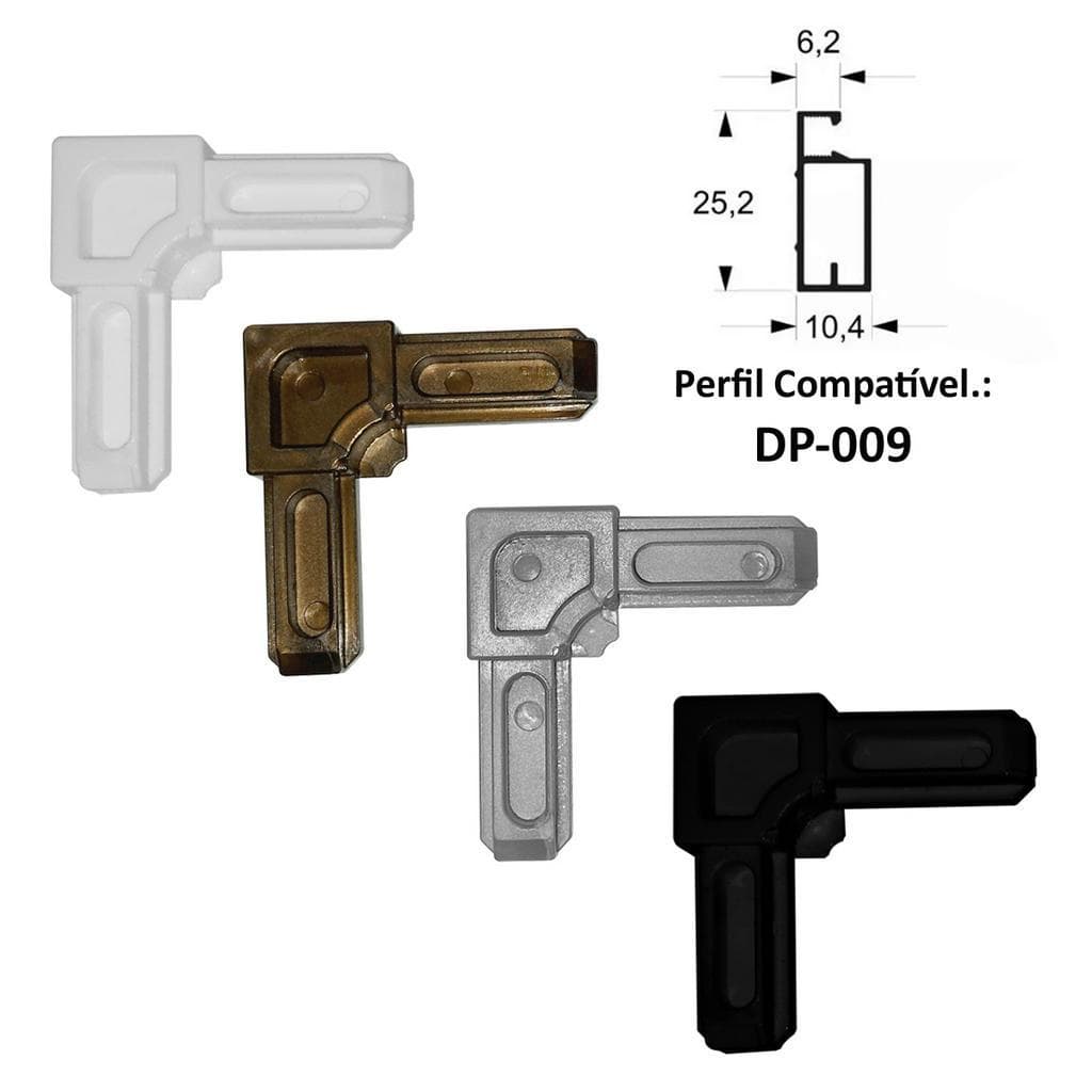 Cantoneira Perfil Alumínio Tela Mosquiteira - 4 Unidades