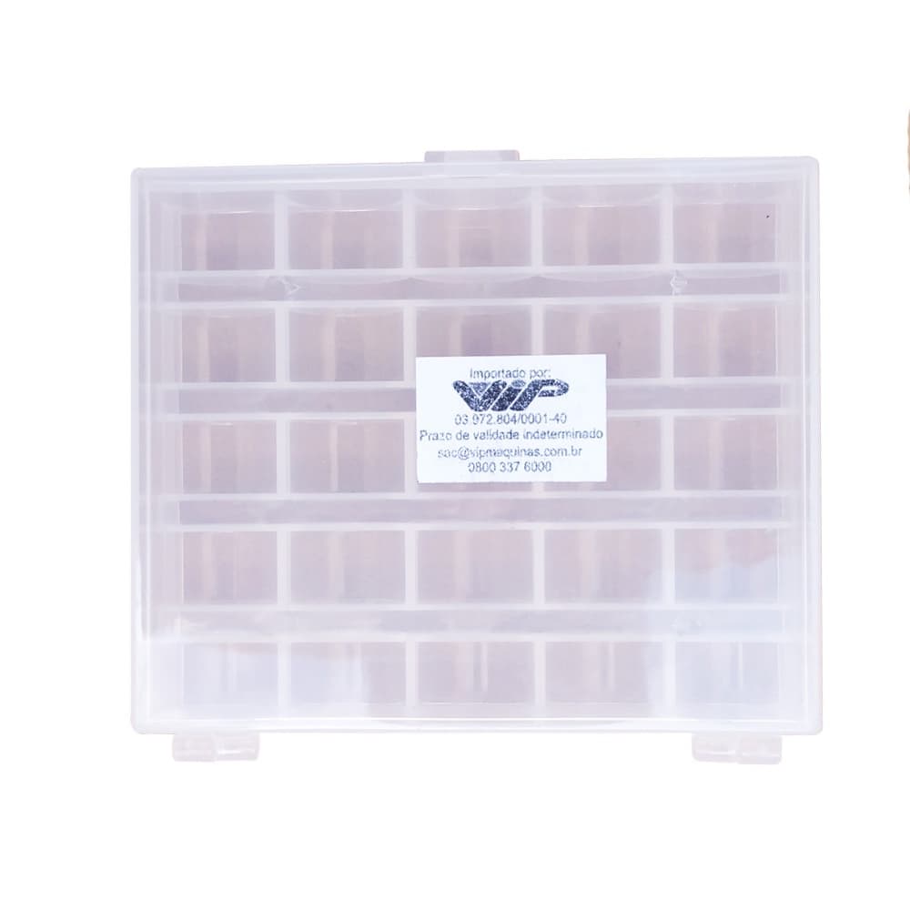 Porta Estojo transparente Costura Organização 25 Bobinas