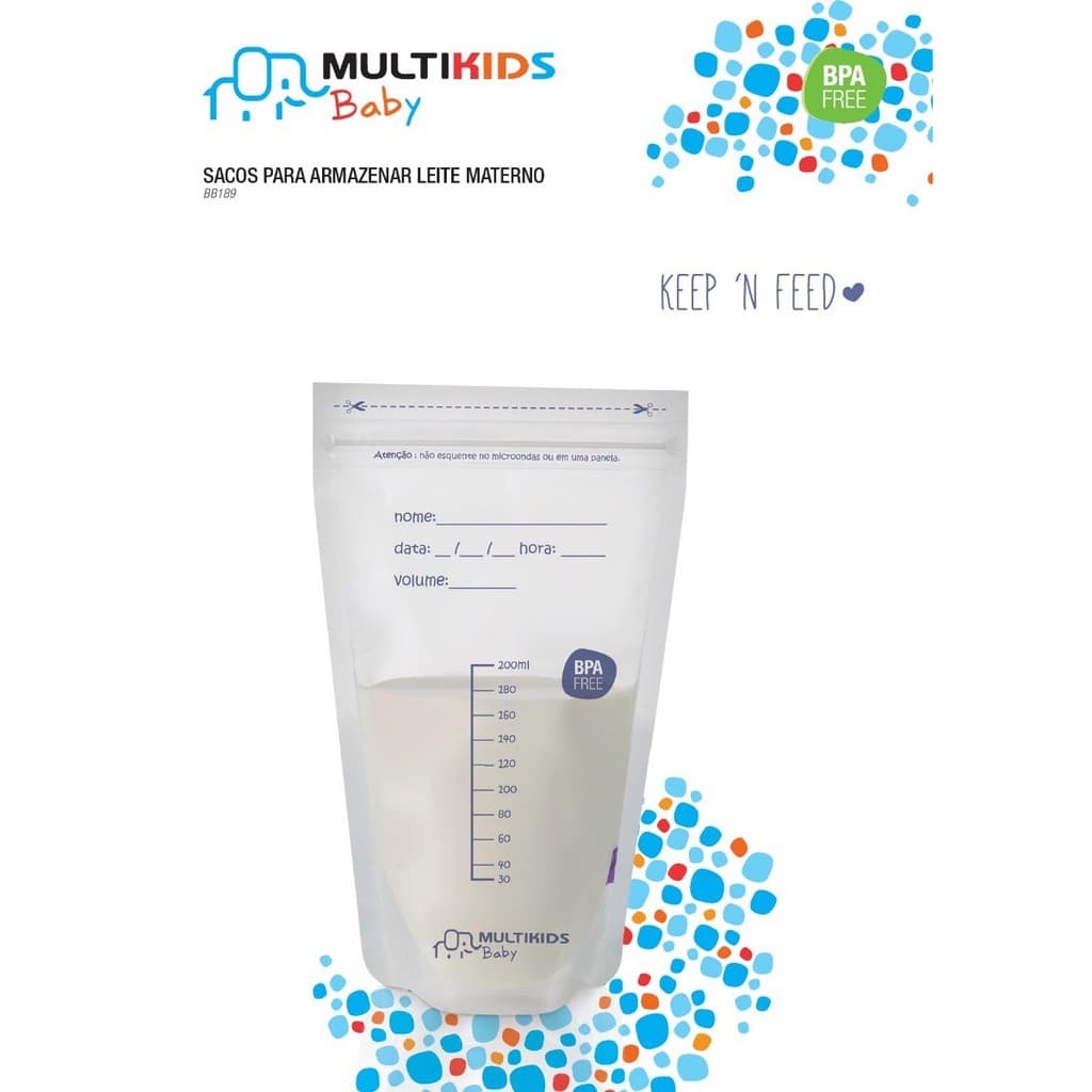 50 Sacos Armazenar Leite Materno Mãe Saco Congelar Guardar