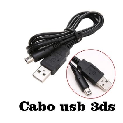 3ds cabo usb carregador old 3ds, new 3ds, 3ds xl, 2ds