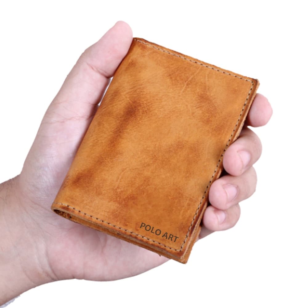 Mini Carteira Porta Cartão Em Couro Promoção Polo Art Ref:CR01