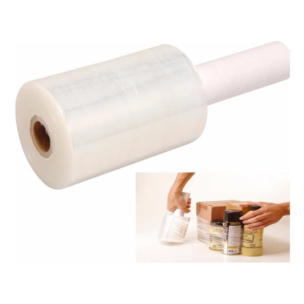 Filme Stretch Plastico Para Empacotamento Manual 150mm X 300m
