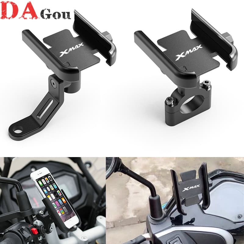 Para YAMAHA XMAX300 XMAX400 125 250 300 400 Novos Acessórios Da Motocicleta Guiador GPS Suporte Do Telefone Móvel