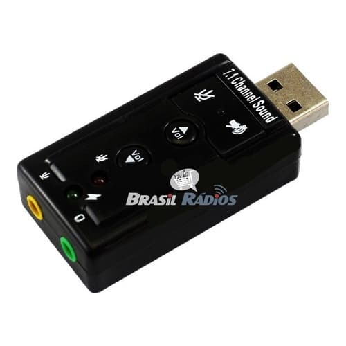 2 X Placa De Som Usb 7.1 Adaptador C/ P2 Pc Notebook T11