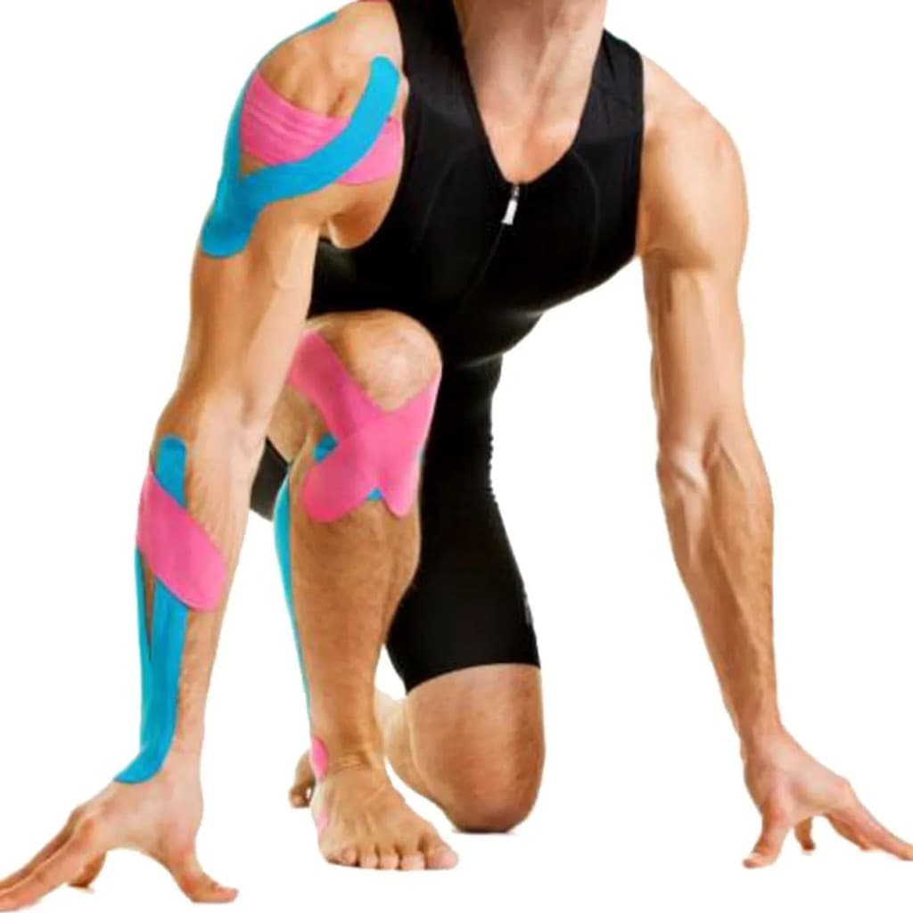 Bandagem Elástica 5cm x 5m Kinesio Tape para Fisioterapia, Esporte e Suporte Muscular