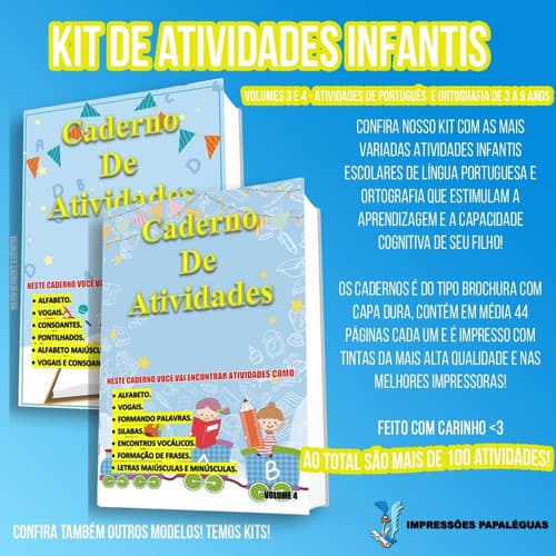 Kit Atividades Infantil - Ortografia Básica (3 A 9 Anos)