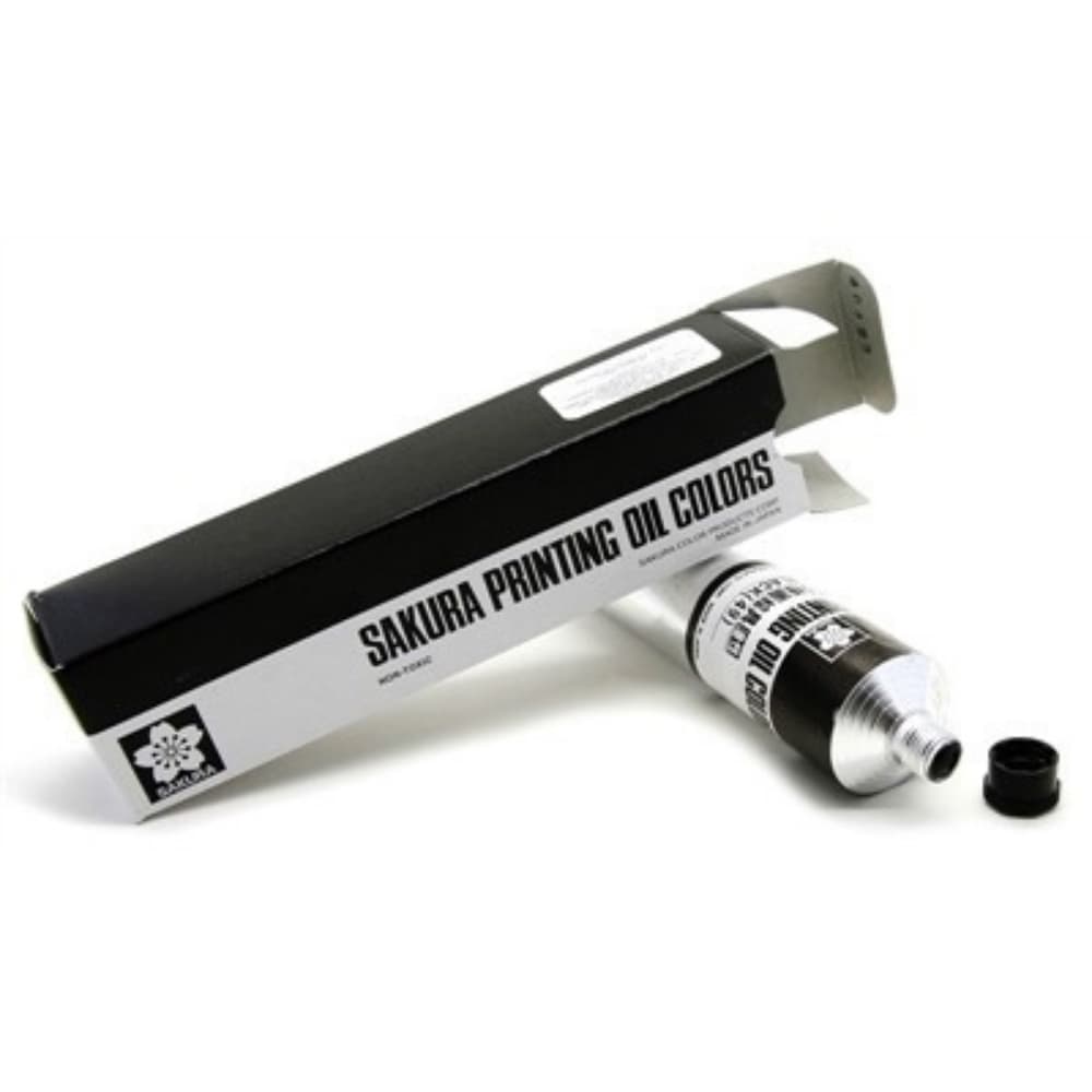 Tinta Óleo de Xilogravura 100ml Sakura Preta