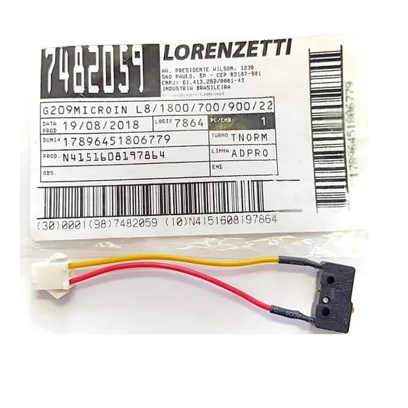 Micro Interruptor Aquecedor A Gás Lorenzetti Rinnai Vários Modelos