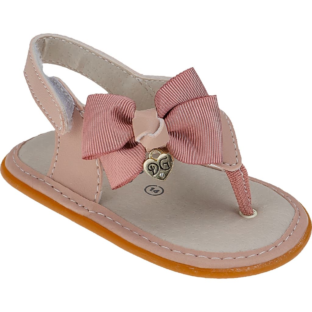 Sandália menina bebê dedinho delicada com laço em fita