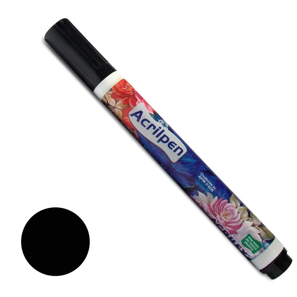 Caneta Para Tecido Acrilex Acrilpen Preto 520 A Melhor