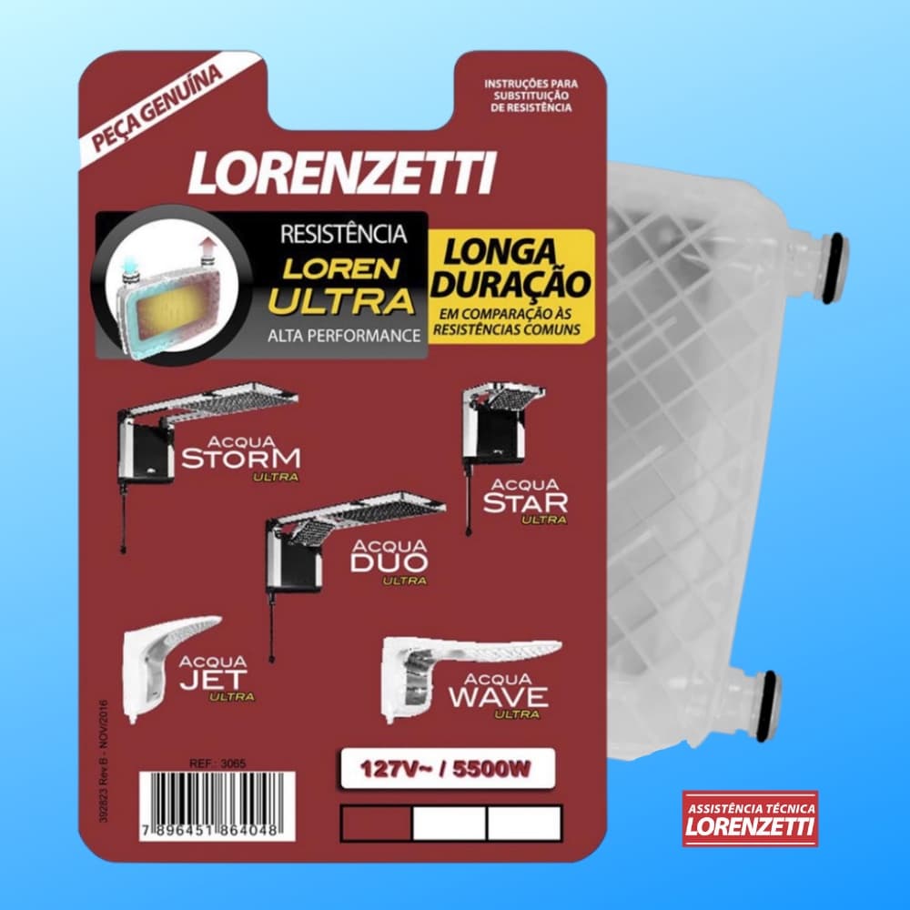 Resistência Acqua Ultra Chuveiro Lorenzetti 110v 5500w