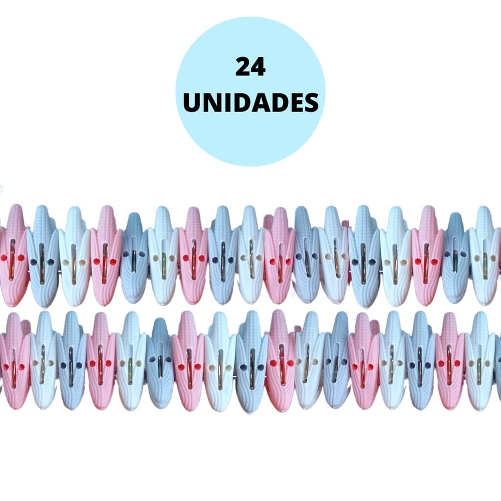 24 prendedores para roupas pregadores coloridos para roupas e embalagens