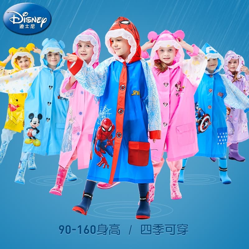 Disney Spider-Man / Frozen Capa de chuva infantil, pronta para enviar, tecido macio