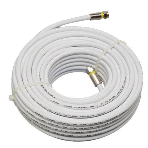 Cabo para Antena de TV 15 Metros Montado Cabo Coaxial RG6 95% Malha 75 OHMS