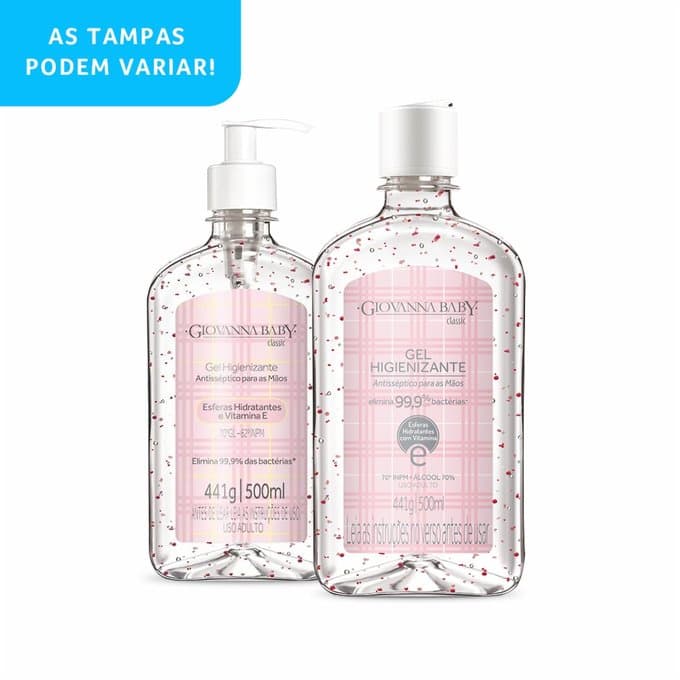Álcool em Gel Higienizante Giovanna Baby Classic 500ml 70º GL | 70° INPM