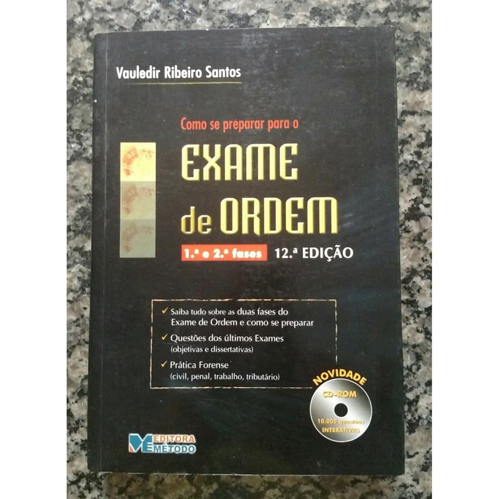 Livro Exame de Ordem com CD-ROM - Vauledir Ribeiro Santos