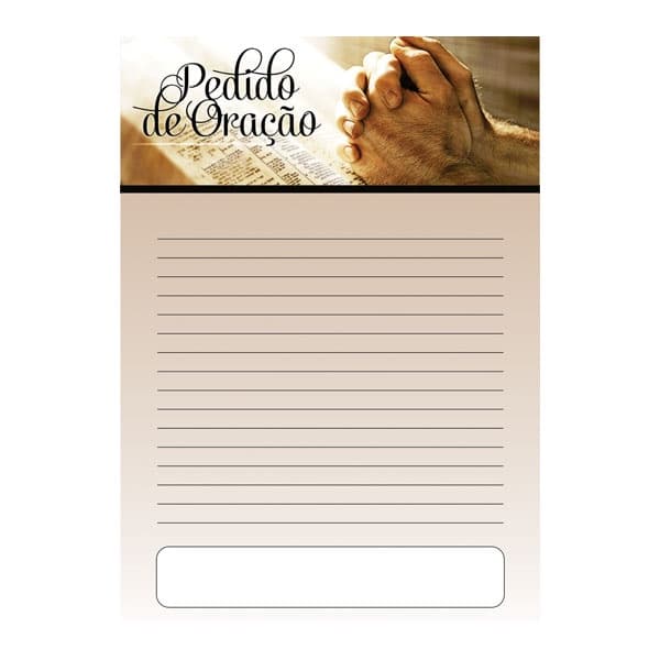 Folheto Pedido de Oração - 10x14cm