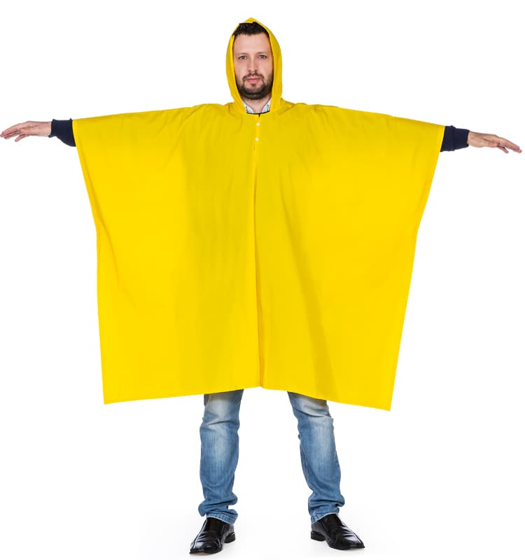 Capa De Chuva Poncho Pvc Forrado Tamanho Unico