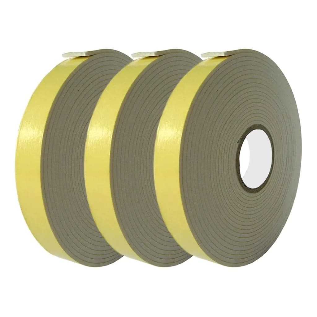 3 Fitas Adesivas de Espuma Dupla Face (Fita Banana) 5,5 Metros Toke e Crie