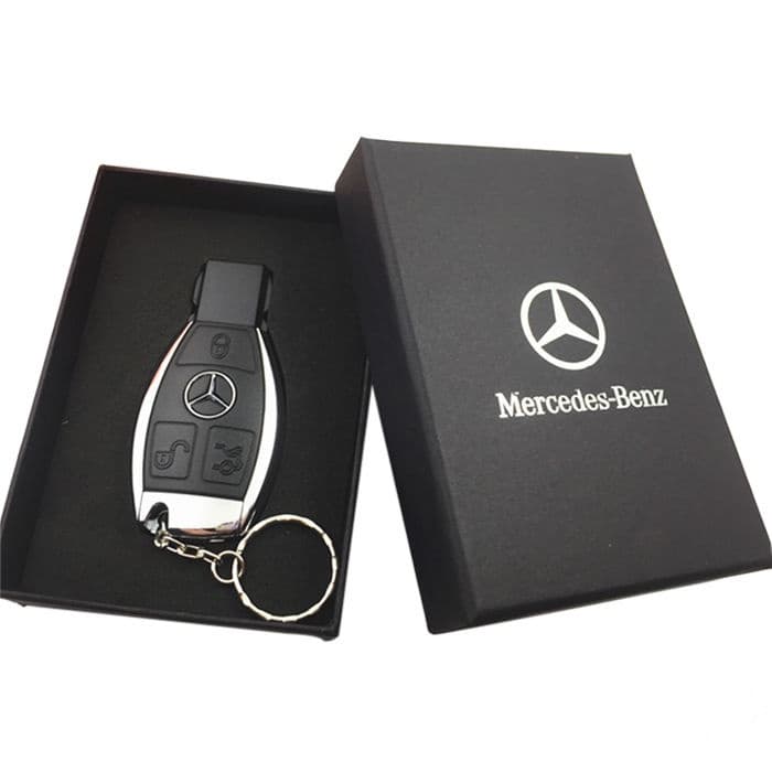 (Em Estoque) + Caixa Logotipo Benz Chave Do Carro Modelo Usb Flash Drive Gb Gb 32 16 8gb 64gb Disko De Memória Pen Drive