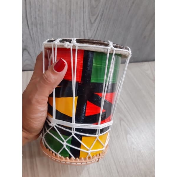 Mini Tambor Com Corda Infantil Artesanal