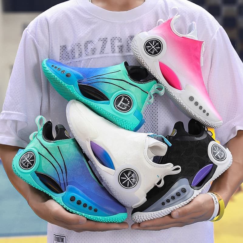 Wade 9 Luminous Sound Basketball Shoes Tamanho 36-45 Rubber Sole Sports Sapatos Casuais De Basquetebol Combate Real Homens Esportivos Mulheres Grande Resistentes James Antiderrapantes . Res