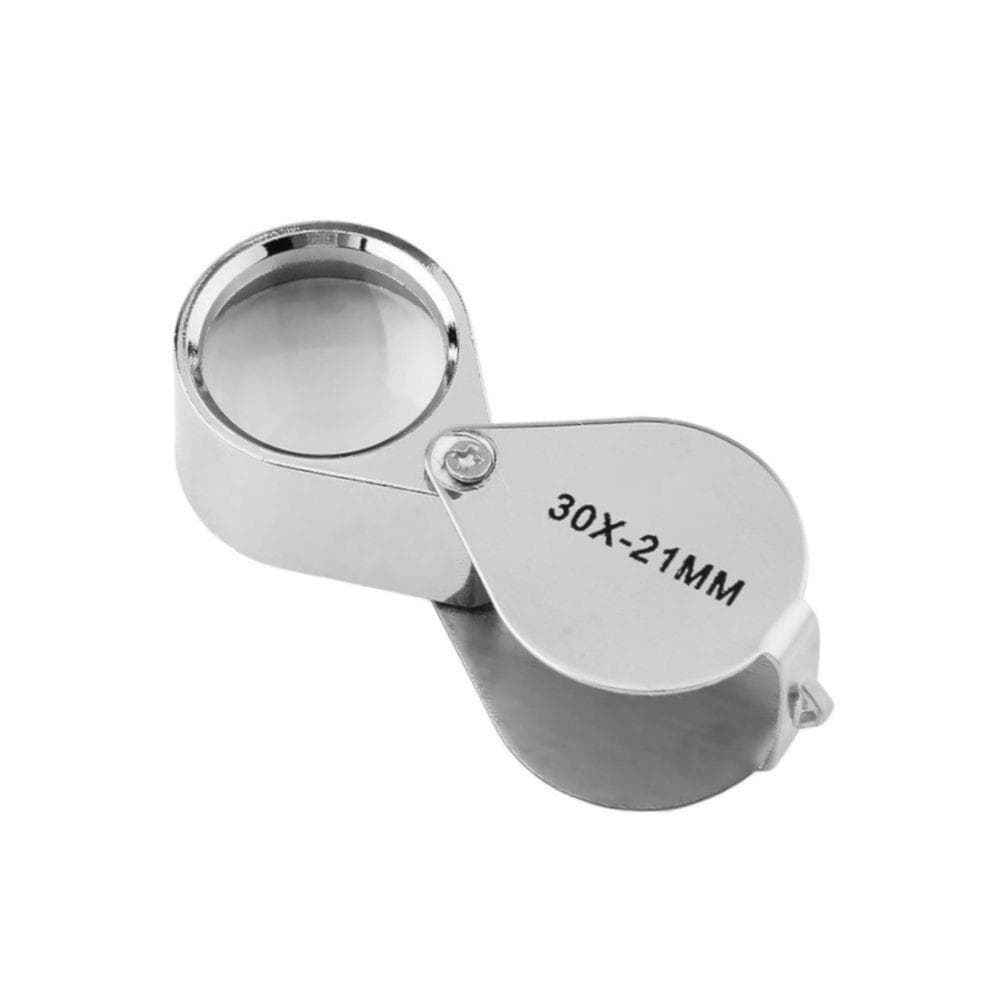 Mini Lupa 30x21mm Inox Relojoeiro Joalheiro Gota De Mão