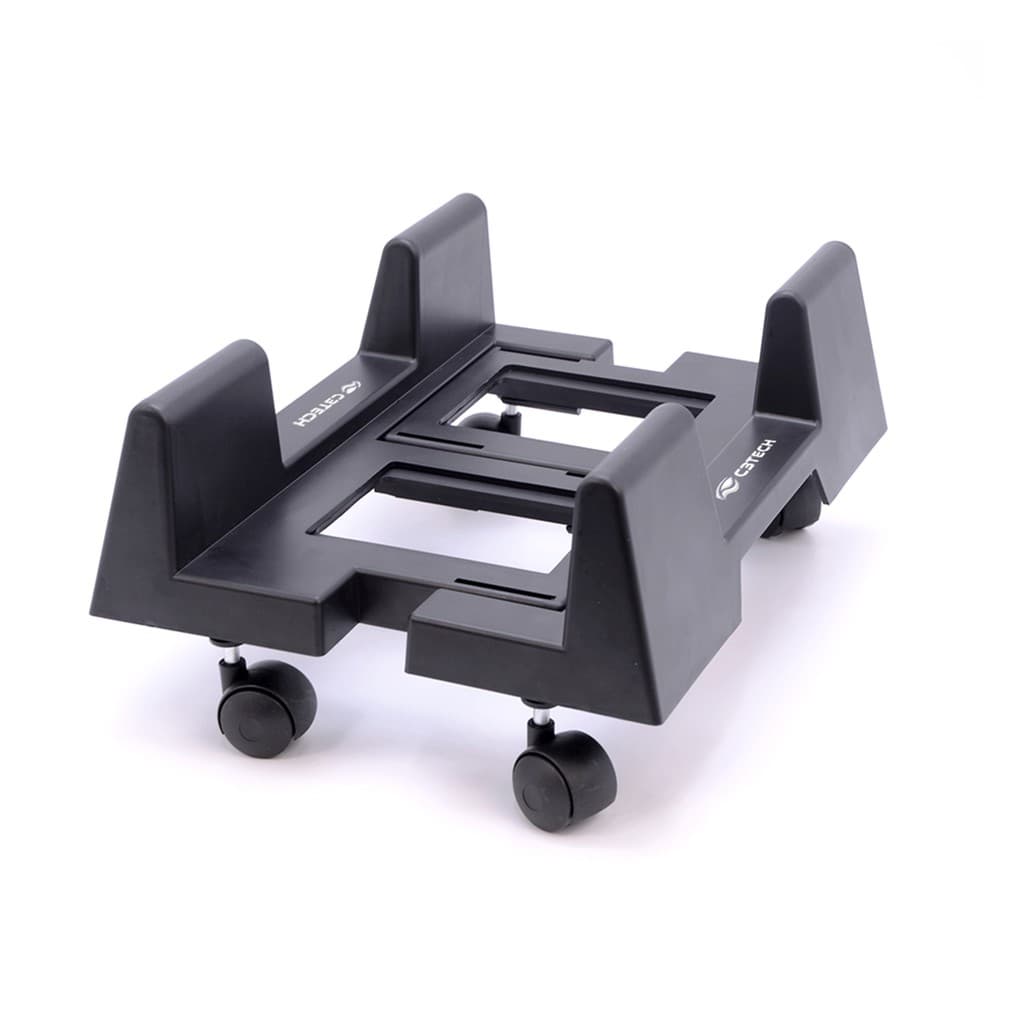 Suporte para Cpu Gabinete Estabilizador Desktop com rodinhas Ajuste de Largura