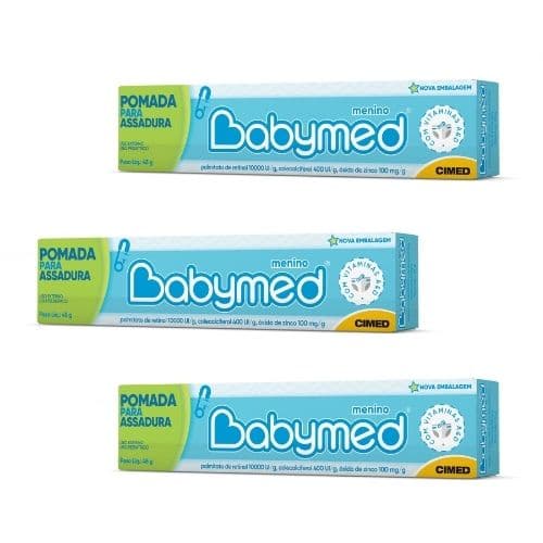 Pomada De Assaduras Kit Com 3 Bisnagas De 45g Cada Azul - Babymed