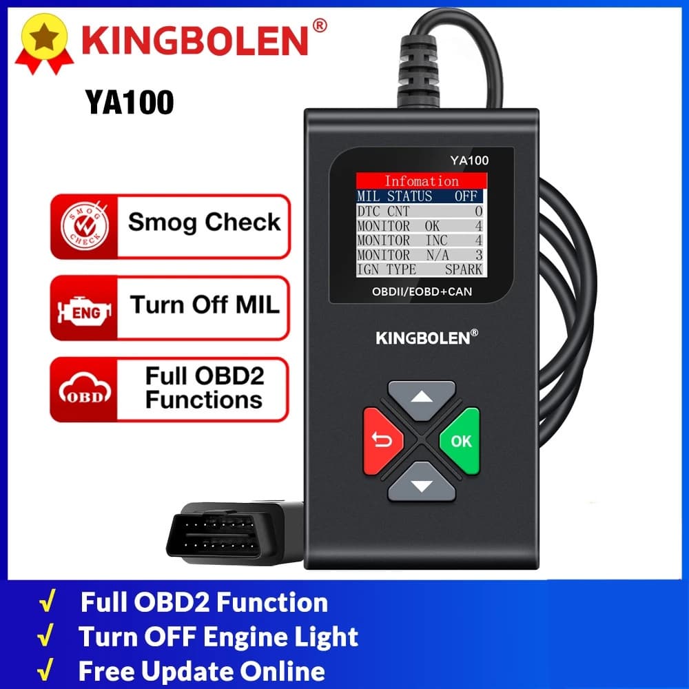 KINGBOLEN YA100 Scanner Leitor De Código De Carro/Ferramenta De Diagnóstico OBD2