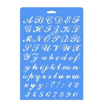 Stencil Alfabeto ref. 04- Um molde vazado A4