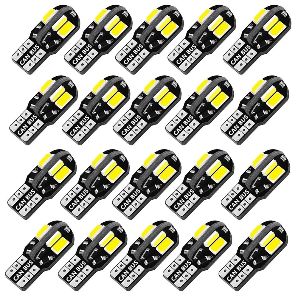 20 Pcs W5W T10 Lâmpadas LED Canbus 5730 V 6000 K 194 168 Car Interior Mapa Lâmpada Dome Luzes De Estacionamento Auto De Sinal