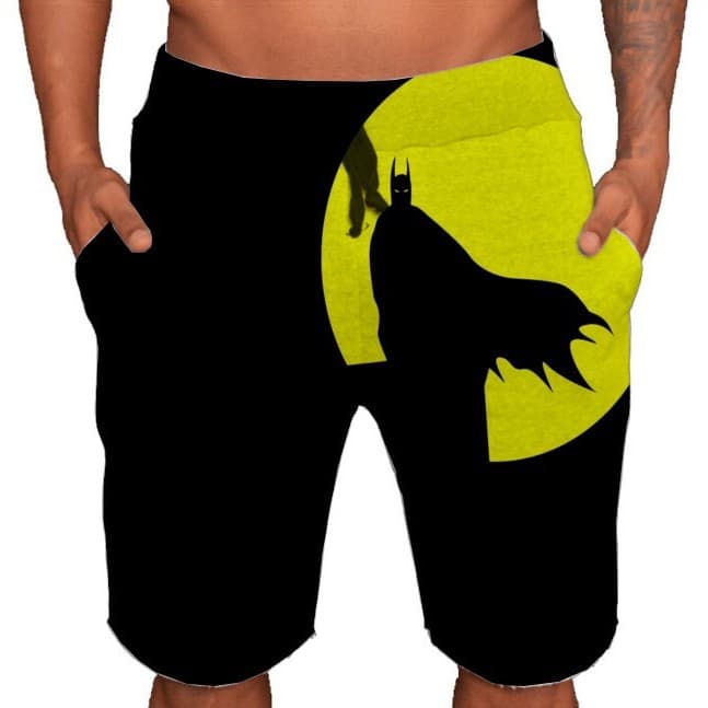 Bermuda Masculina de Moletom Estampada por Sublimação Batman Lua A85