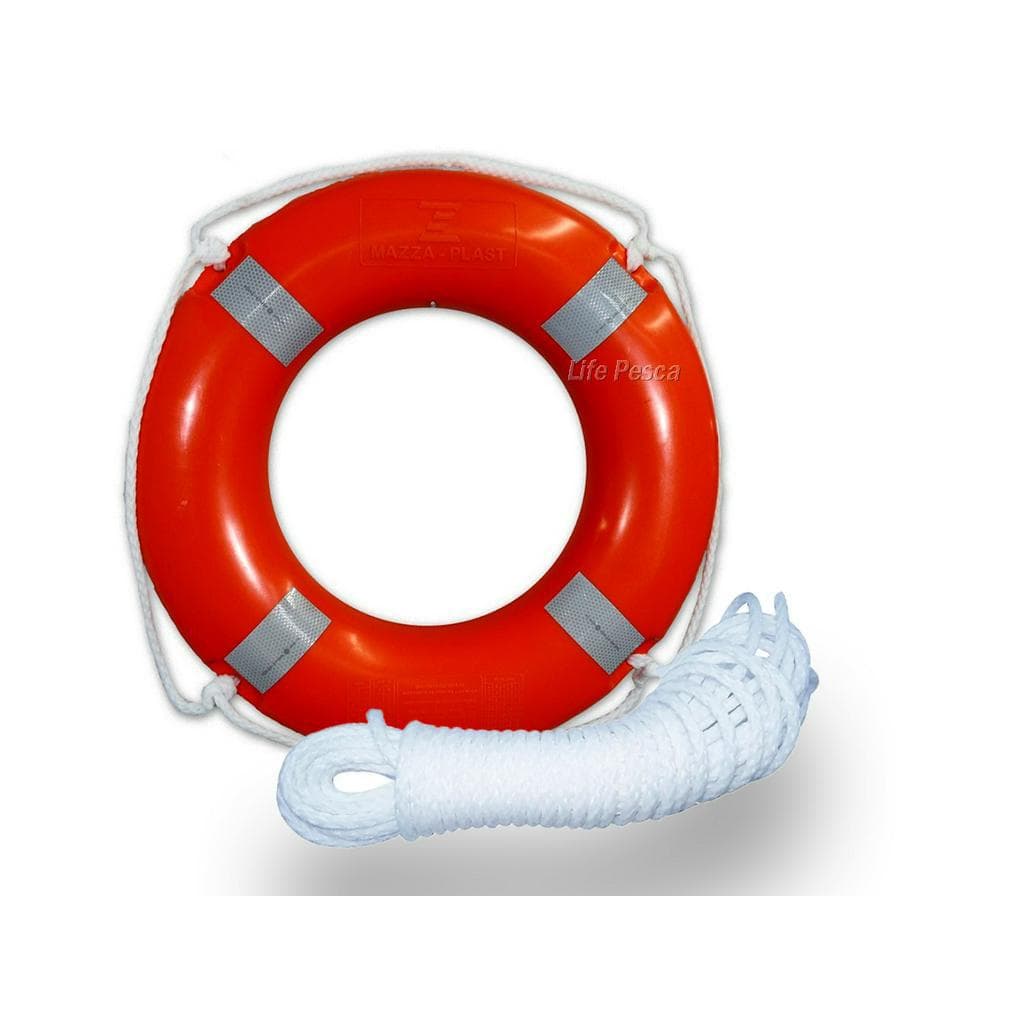 KIt Boia Circular Salva Vidas 60cm Classe II + Corda Retinida 20 mt