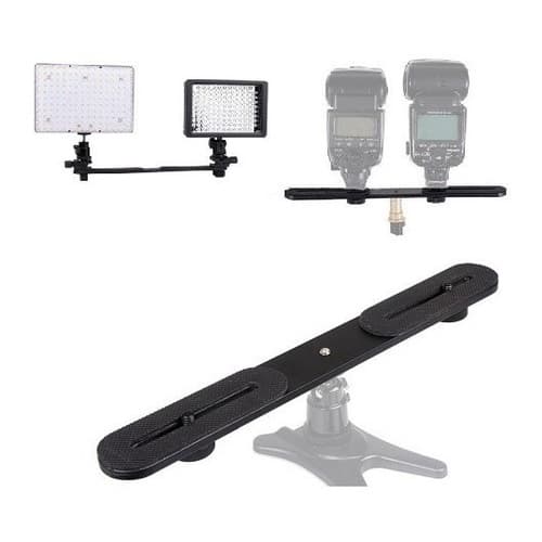Suporte Duplo 1/4 Universal Câmera Flash Iluminador Tripé G