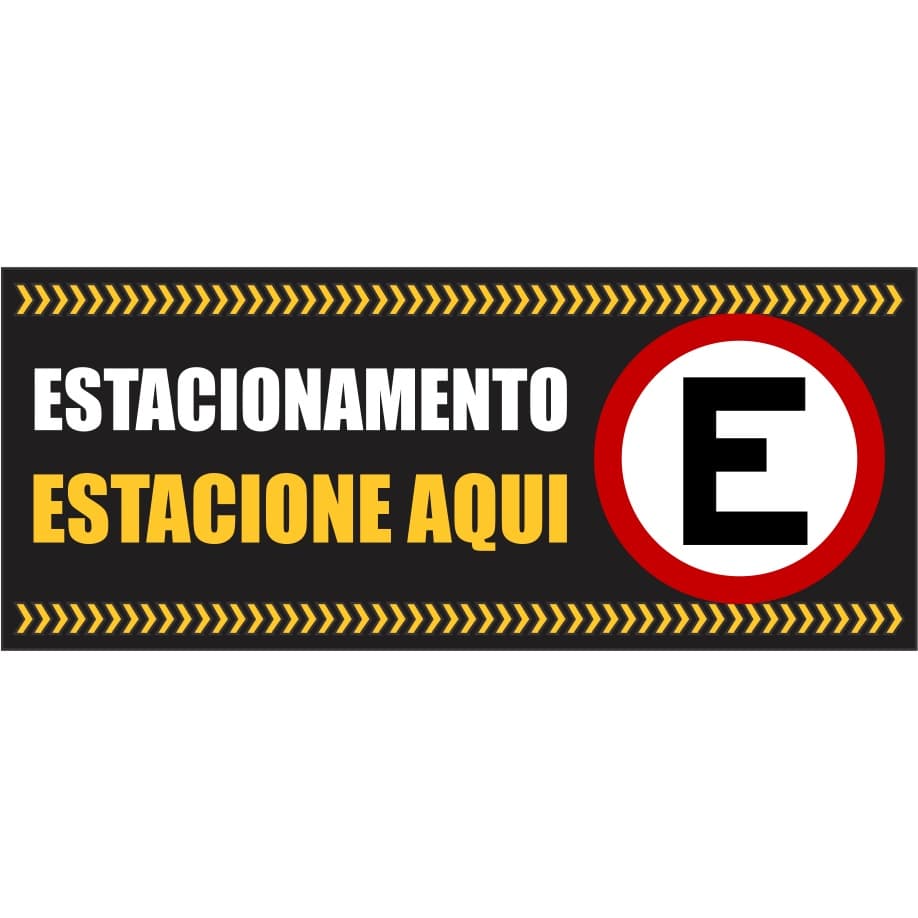 Faixa Estacione aqui 1,20x50