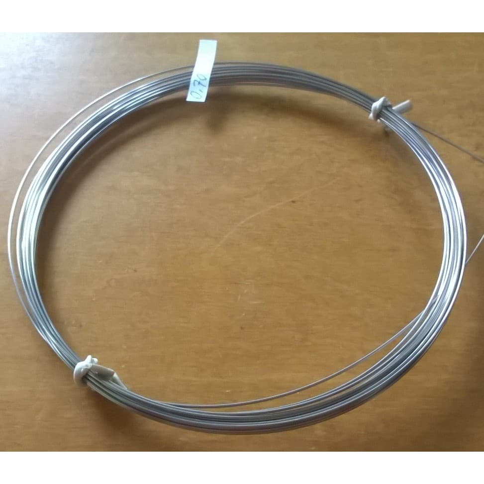 Arame Inox AISI302 AISI 302 Duro Para Mola 0,7mm - Rolo de 5 metros / 10 metros - Arame Aço Inox - Aço Mola