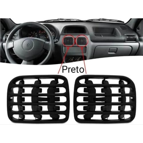 Par Difusor Central Painel Saída De Ar Renault Clio 2000/.