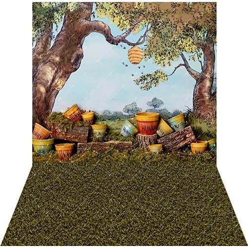 Fundo Fotográfico Tec Newborn Urso Pooh 1,5x2,2 - Fff-148