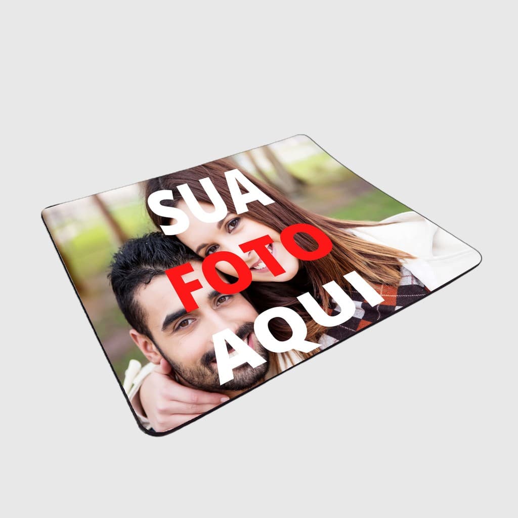 Mouse Pad Personalizado com Sua Foto Presente Natal Aniversário Casal