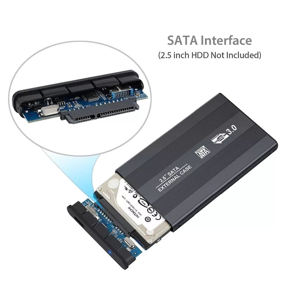 1 Case Capa Hd USB 3.0 Gaveta SSD Externo USB Adaptador Sata 2.5 PC Notebook MacBook Air Pro iMac